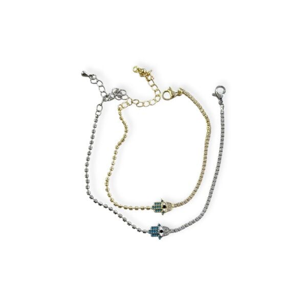 Minimal Fatma Ana Eli Taşlı Bileklik