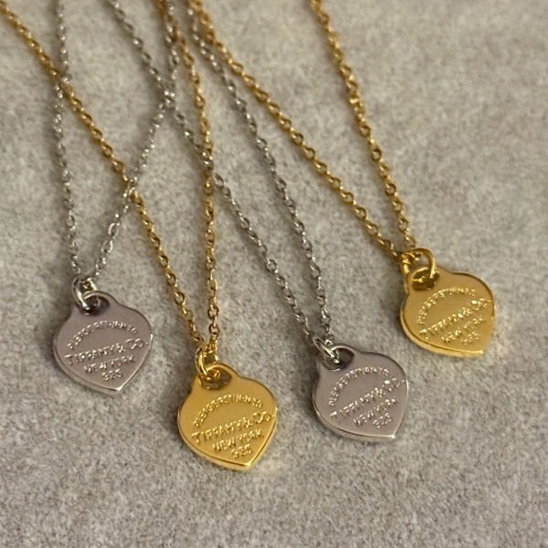 Tiff Minimal Kalp Kolye