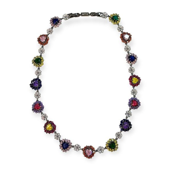 Lux Heaven Kalpli Renkli Taşlı Kolye