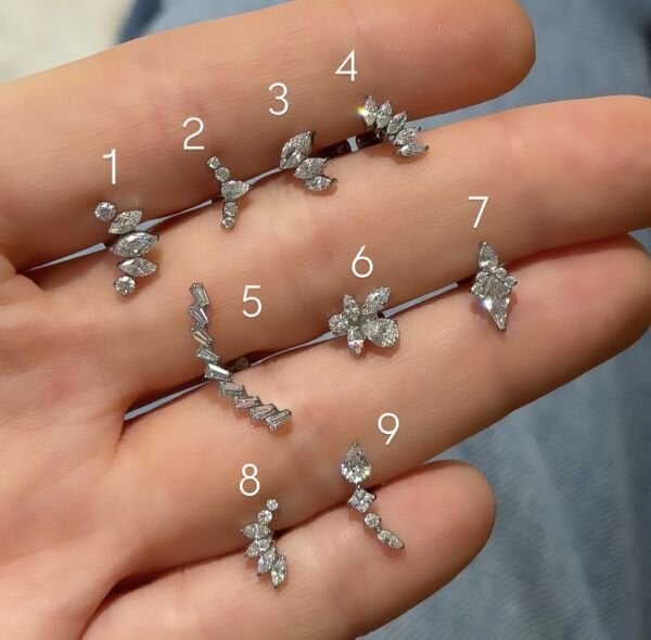 Titanyum Tragus Conch Helix Piercing