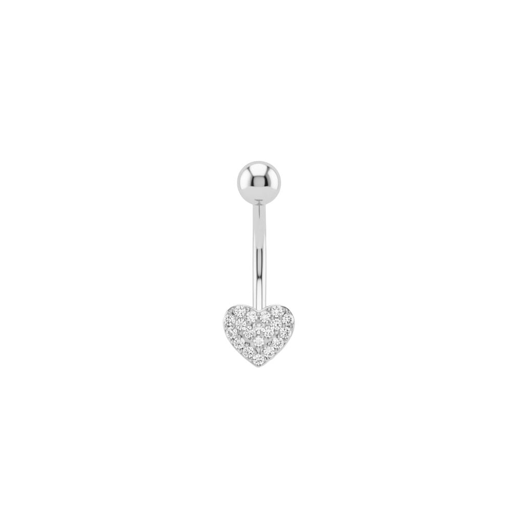 Mini Kalp Göbek Piercing