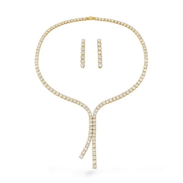 Diamonds Taşlı Kolye Küpe Set