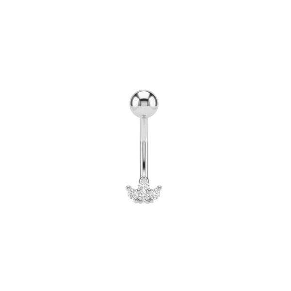Mini Zambak Taş Göbek Piercing