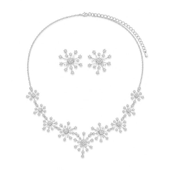 Diamonds Taşlı Kolye Küpe Set