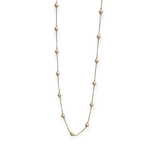 İnci Zincir Kolye 80 cm