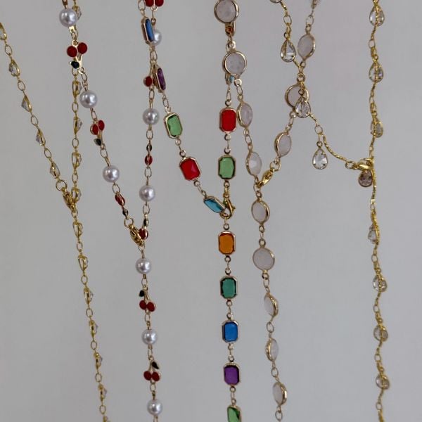 Opalin Kristal Y Dekolte Kolye