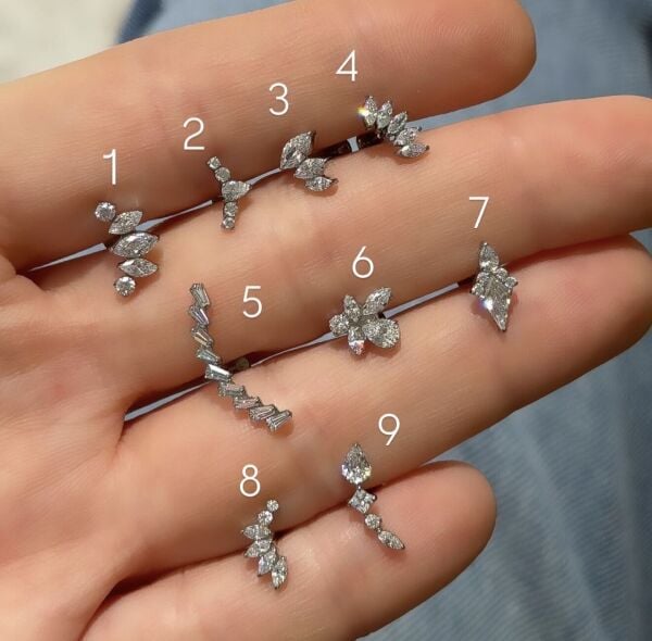 Titanyum Tragus Conch Helix Piercing