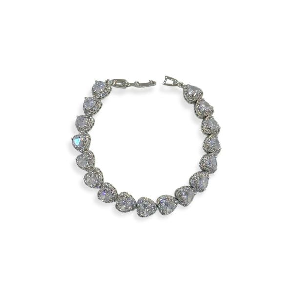 Diamonds Beyaz Kalpli Bileklik