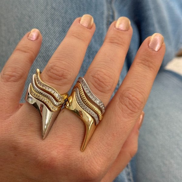 Diamonds Wings Bows Dörtlü Mix Yüzük