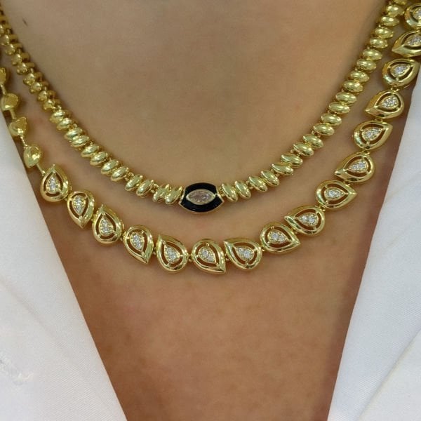 Meslys Siyah Göz Kolye