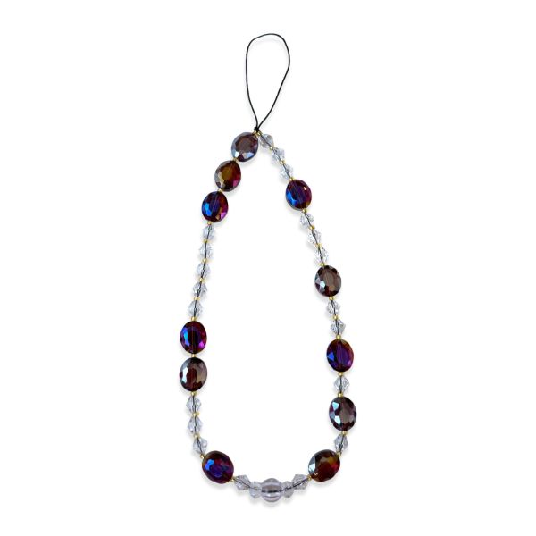 Mor Kristal Phone Charm Telefon Askısı