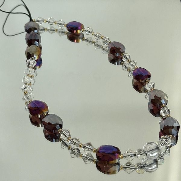 Mor Kristal Phone Charm Telefon Askısı