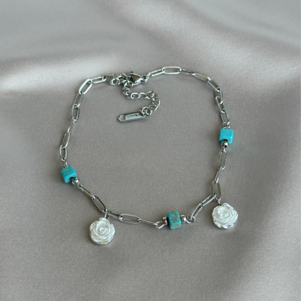 Gül Charm Çelik Halhal