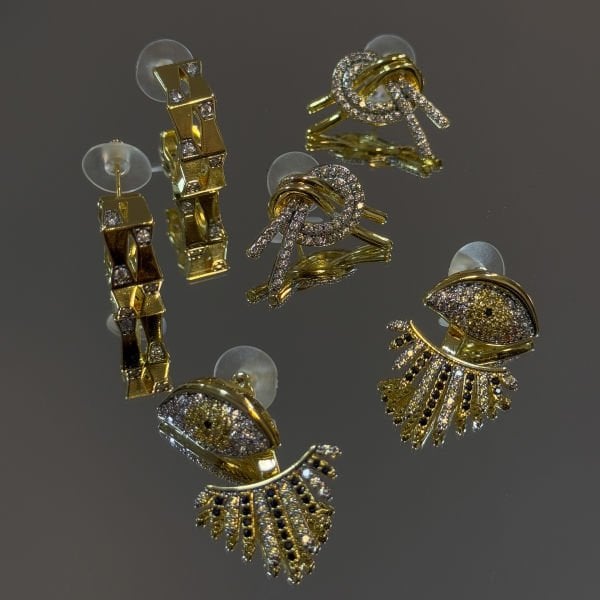 Tiff Taşlı Düğüm Küpe