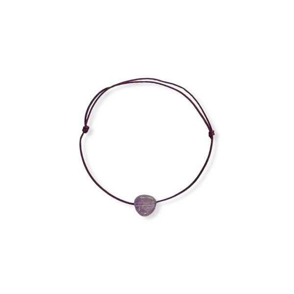 Ametist Doğaltaş İp Bileklik