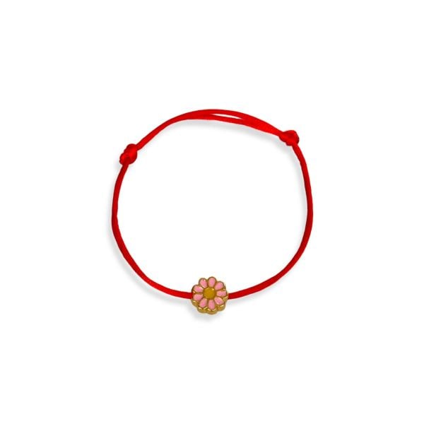 Papatya Kırmızı İp Bileklik