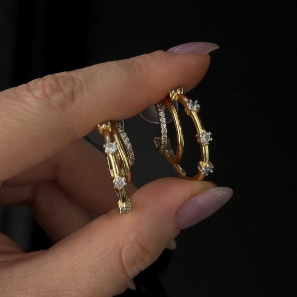 Çoklu Görünümlü Halka Mix Küpe