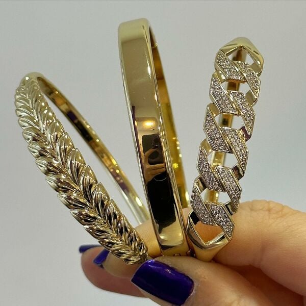 Xuping 14 Ayar Gurmet Çelik Kelepçe Bilezik