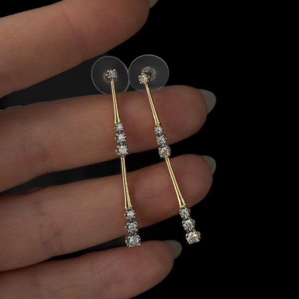 Çubuk Taşlı Mix Küpe