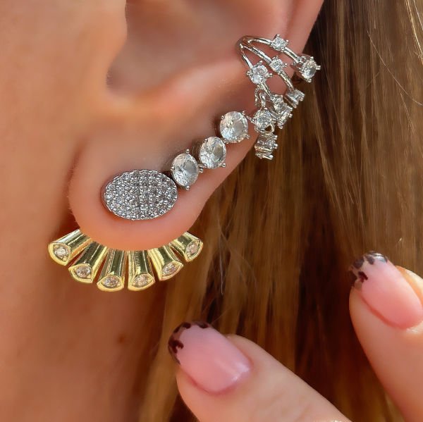 Belisa Yelpaze Çivi Küpe