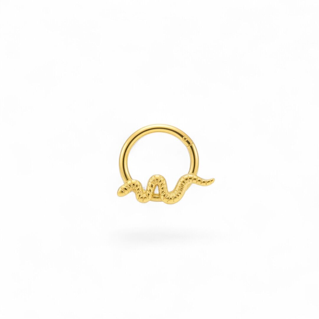 Yılan Kilitli Çelik Halka Daith Piercing