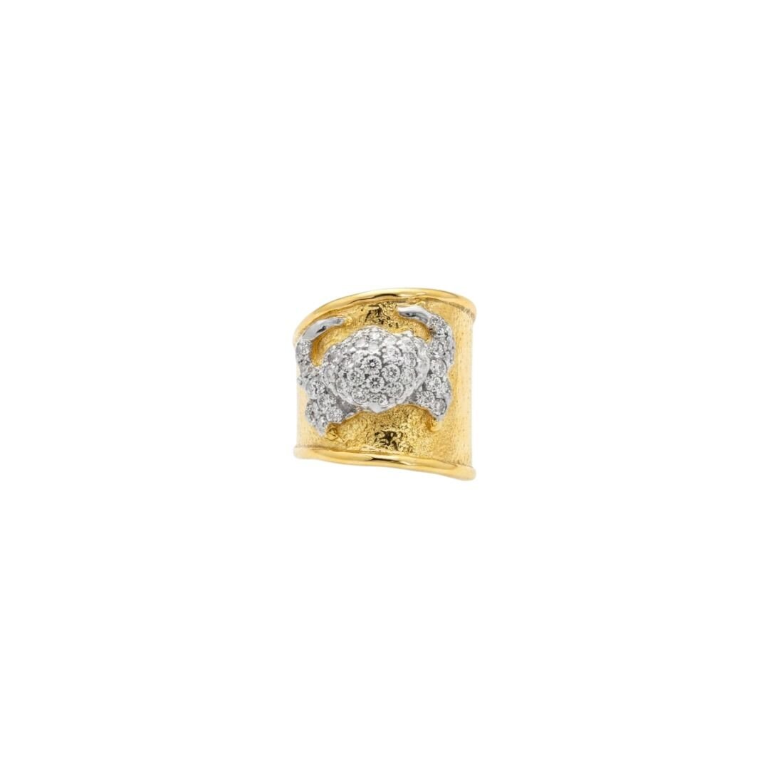 Yengeç Taşlı Mat Earcuff Kıkırdak Küpe