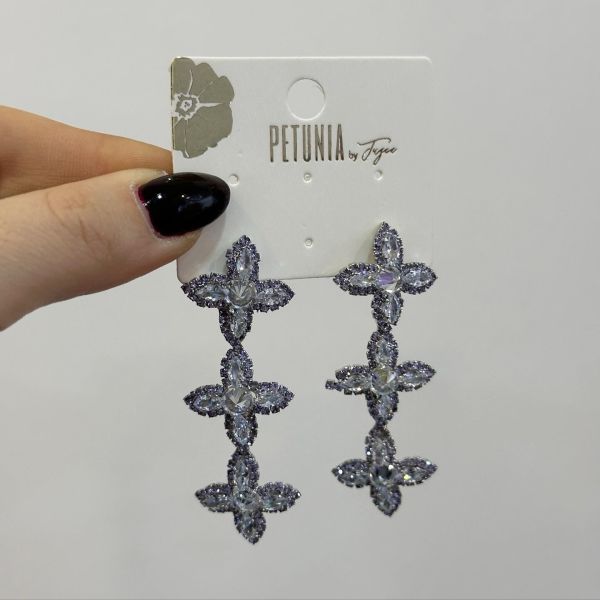 Lila Yonca Taş Küpe