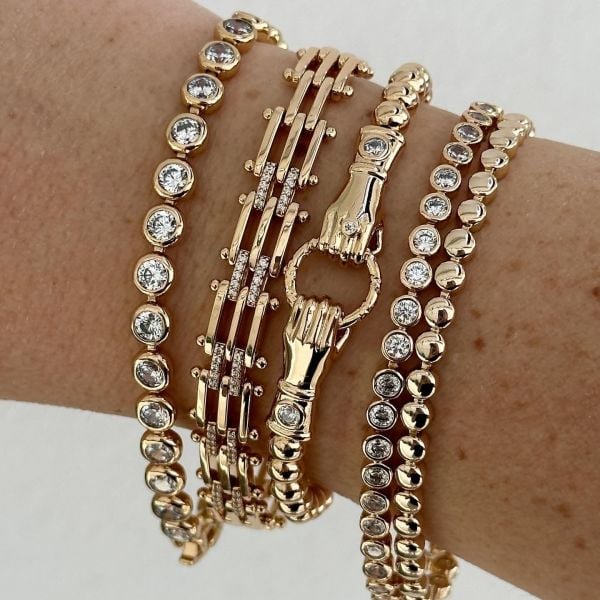 Xuping Rose Çerçeveli Su Yolu Çelik Bileklik