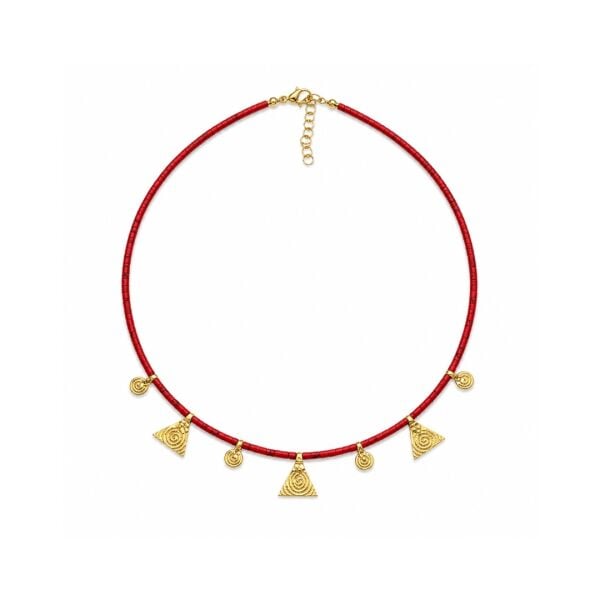 Antik Charm Doğaltaş Kolye
