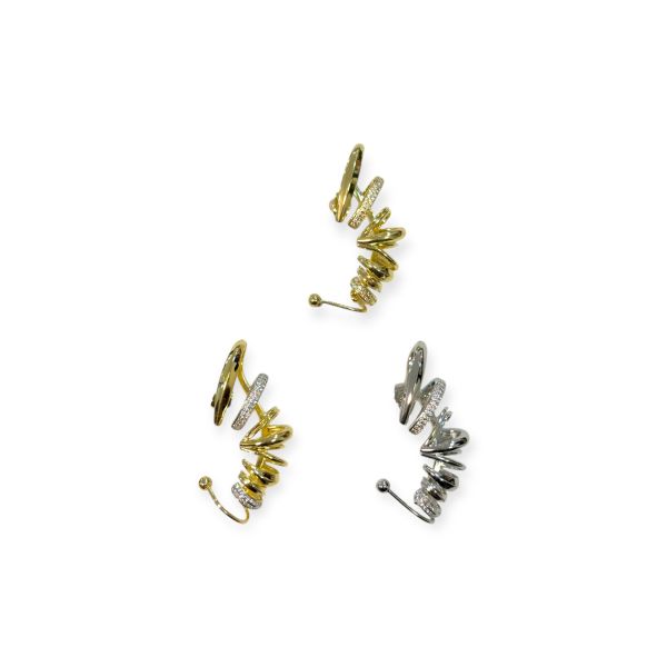Bows Maxim Taşlı Earcuff Kıkırdak Küpe