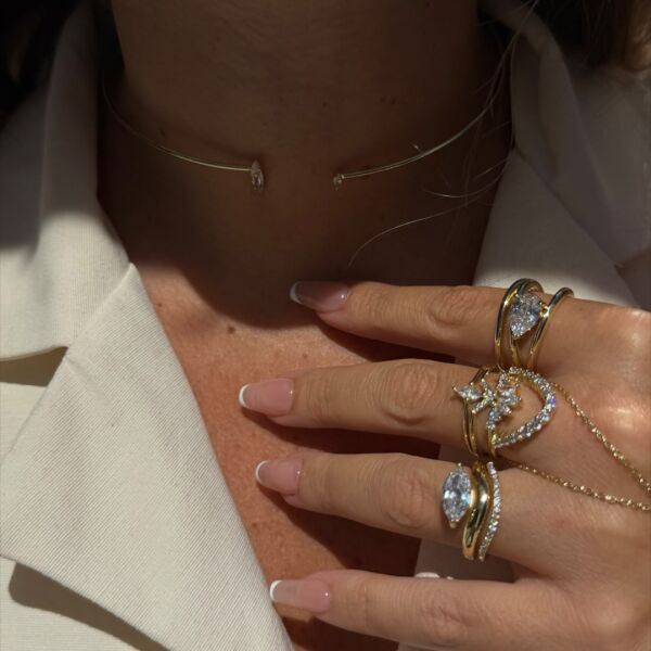 Markiz Taş Choker Tasma Kolye