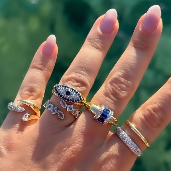 Meslys Veras Taşlı Mix Yüzük