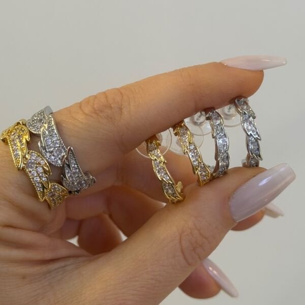 Tiff Angel Wings Halka Küpe